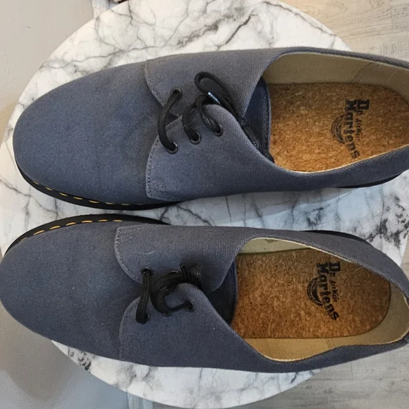 Dr. Martens Men\'s Gray Canvas Shoes Dr Doc Martens Sneakers Mens Sz M8 L9 Gray Alfie Canvas High  main image 2